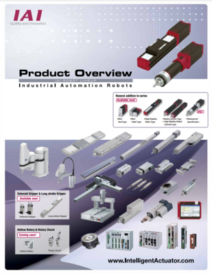 IAI MASTER PRODUCT CARD PRODUCT OVERVIEW: INDUSTRIAL AUTOMATION ROBOTS